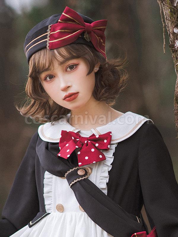 Academic Lolita Hat Accessory Polyester Purple Lolita Accessories