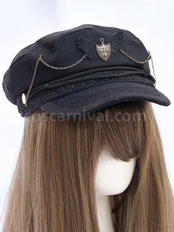 Gothic Lolita Hat Bows Accessory Black Lolita Accessories coscarnival