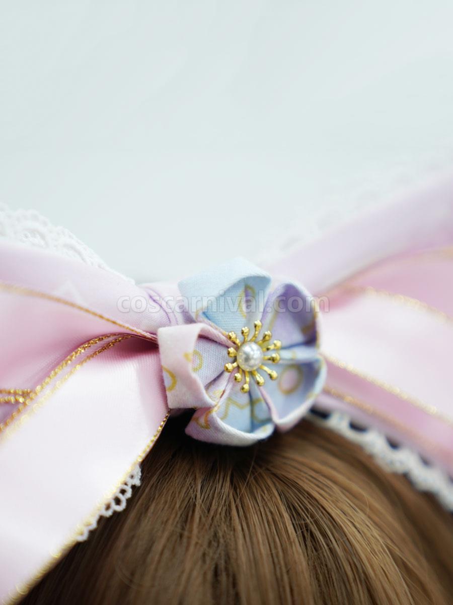 Chinese Style Lolita Headdress Red Lace Polyester Fiber Accessory Flowers Lolita Headband