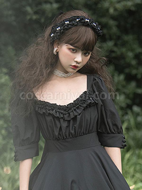 Black Lolita Headdress Cathighness Headwear Lolita Headband coscarnival