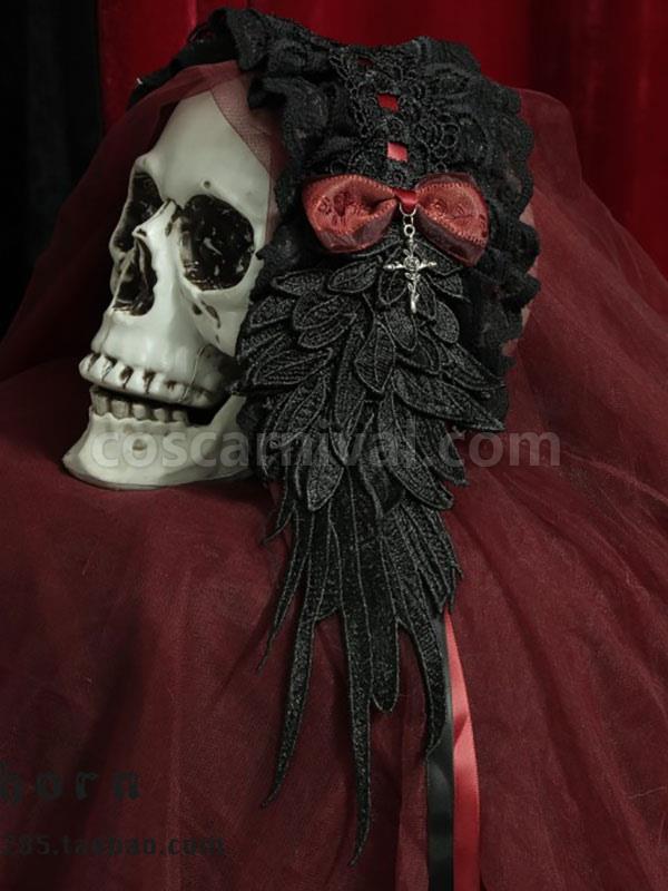 Black Lolita Headwear Ruffles?Lace Polyester Fiber Lace Miscellaneous Accessories Black Lolita Headwear