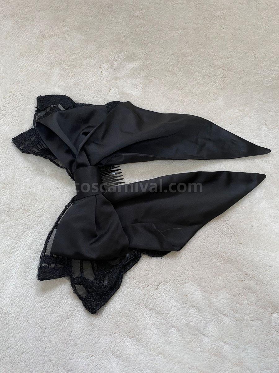 Gothic Lolita Headdress Black Polyester Headwear Butterfly Lolita Headband