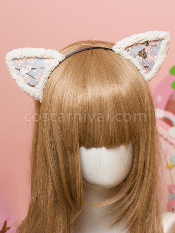 Sweet Lolita Hair Clasp Pom Pom Cat Ear Lolita Hair Accessory coscarnival
