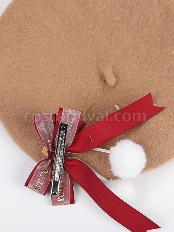 Sweet Lolita Hat Bows Accessory Red Lolita Accessories