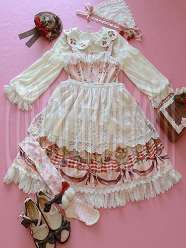 Sweet Lolita Headband Lace Bow Plaided Lolita Headpiece coscarnival