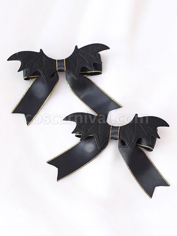 고틱 로리타 블랙 리본 활 폴리에스테르 섬유 기타 Lolita Accessorie coscarnival