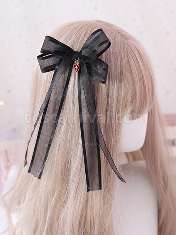 스위트 로리타 블랙 리본 폴리에스테르섬유 악세서리 리본 기타 로리타 악세사리 코스카니발