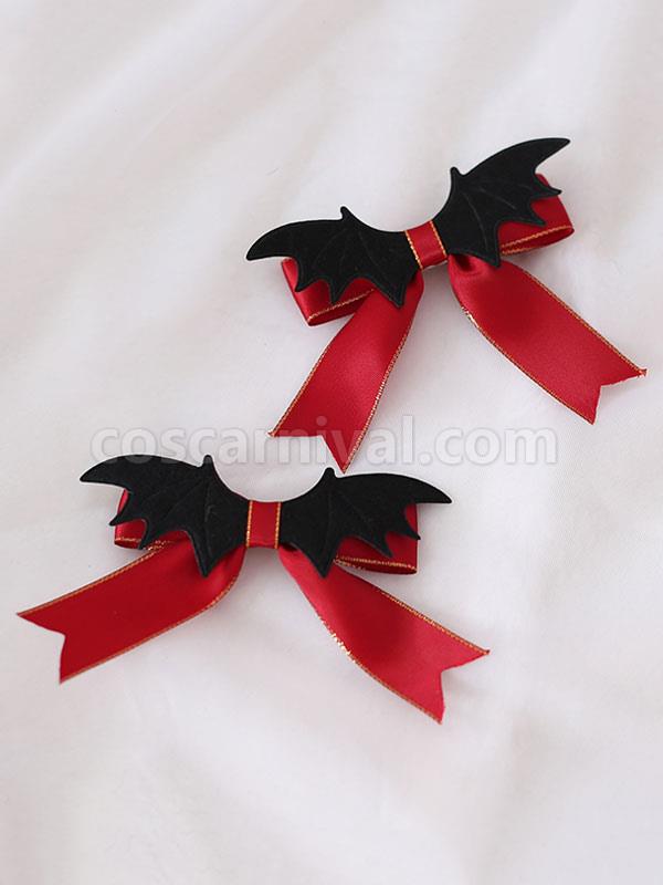 고틱 로리타 블랙 리본 활 폴리에스테르 섬유 기타 Lolita Accessorie coscarnival