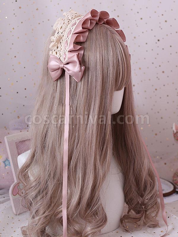 Sweet Lolita Headdress Lace Bow Lolita Headband coscarnival