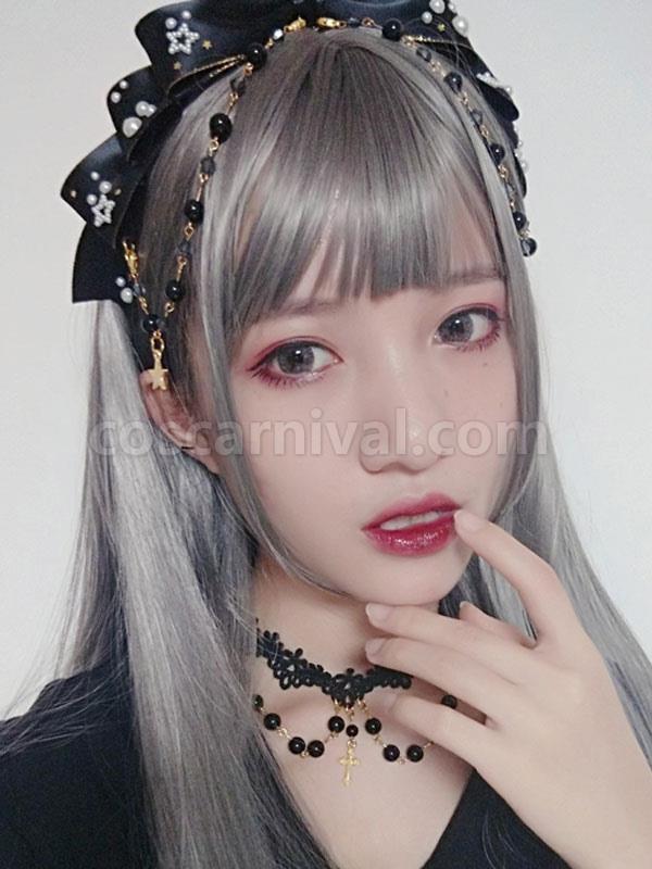 Lolita Red Katyusha KC Pearl Headwear Hair Clasp