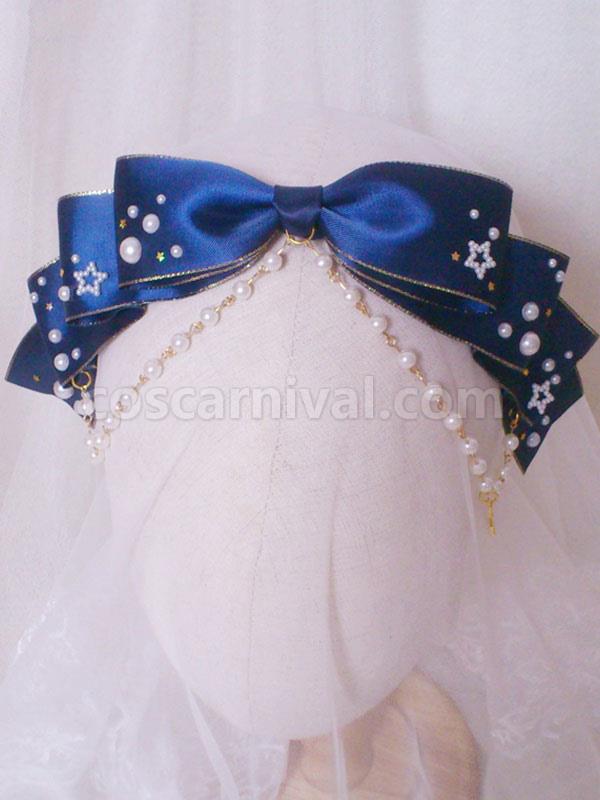 Lolita Red Katyusha KC Pearl Headwear Hair Clasp