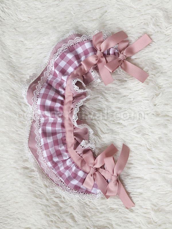 Sweet Lolita Accessories Burgundy Lace Polyester Fiber Headwear Bow Miscellaneous coscarnival