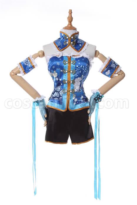 Blue cosplay costume, detail 1