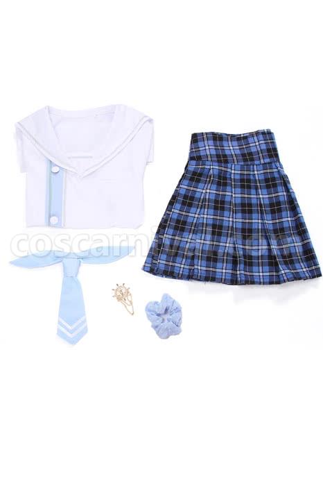 러브라이브!! 아야세 엘리 데일리 선원 유니폼 드레스 스커트 코스프레 의상 coscarnival