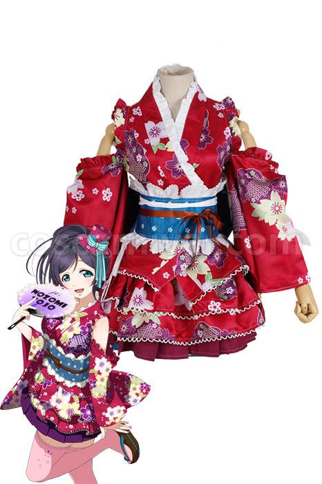 Love Live Bathrobe Awakening Nozomi Tojo Red Special Cosplay Costume coscarnival