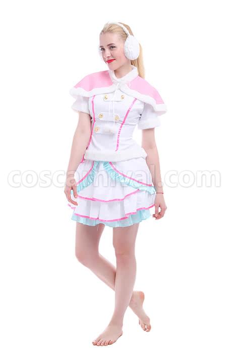 러브라이브! Hanayo Koizumi 화이트 드레스 코스프레 의상 coscarnival