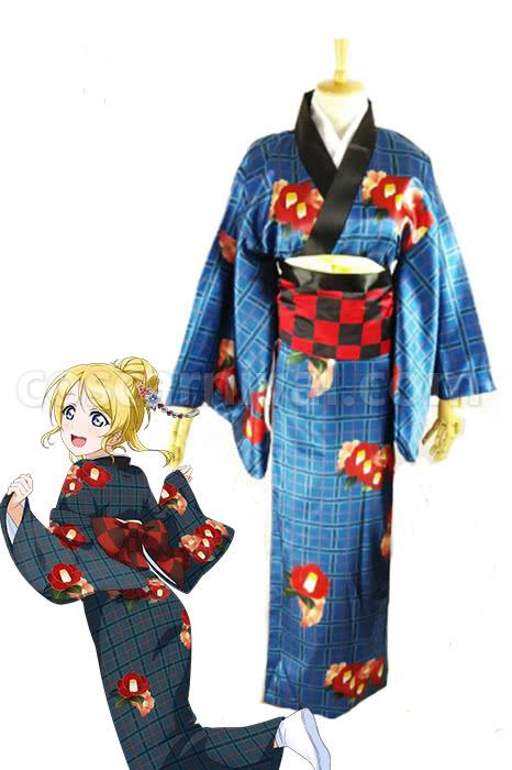 Love Live! Kimono Ayase Eli Shichi Fukujin Cosplay Costume coscarnival
