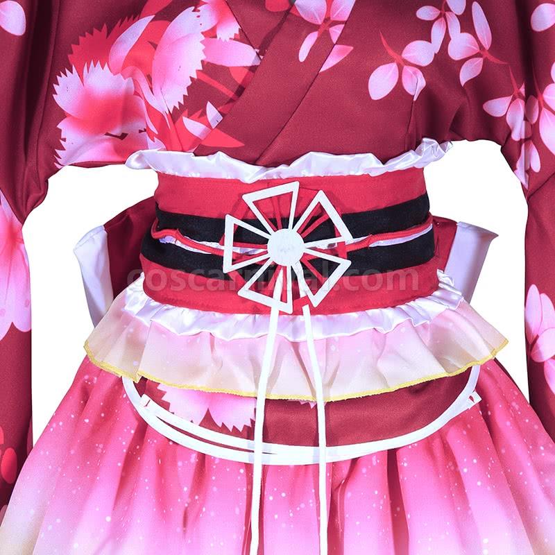 러브 라이브 Kousaka Honoka 기모노 코스프레 의상 coscarnival