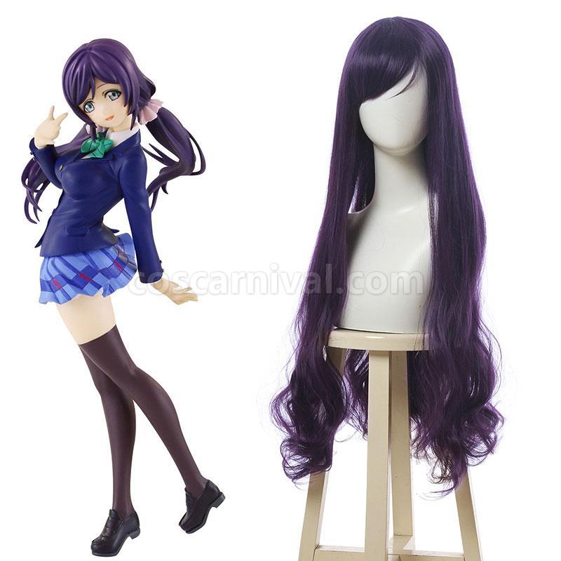 Love Live! Little Devil Awaken Nozomi Tojo Long Curly Purple ML235 Cosplay Costume coscarnival