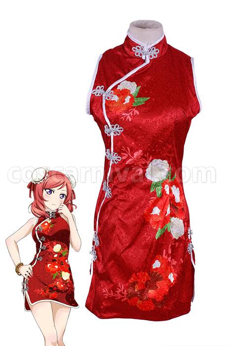 Love Live! Maki Nishikino Chinese Cheongsam Cosplay Costume coscarnival