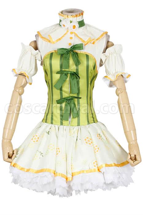Love Live! Minami Kotori Green Cosplay Costume coscarnival