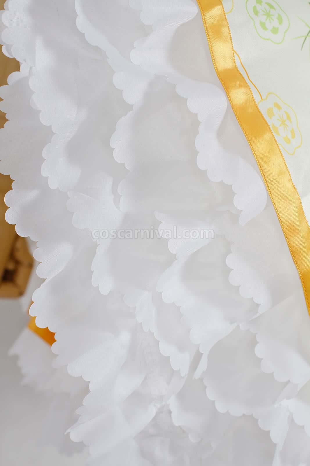 Love Live! Minami Kotori Green Cosplay Costume, lace detail
