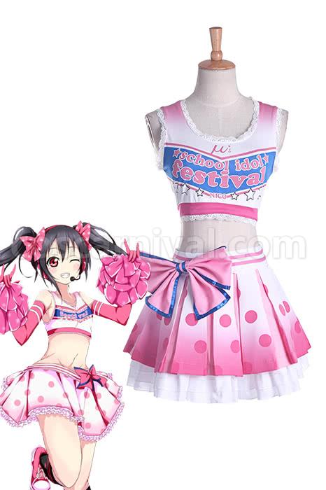 Love Live! Nico Yazawa Cheering Squad Cosplay Costume coscarnival