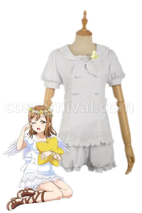 Love Live Sunshine Angel Aqours Unawaken Hanamaru Kunikida White Dress Cosplay Costume coscarnival