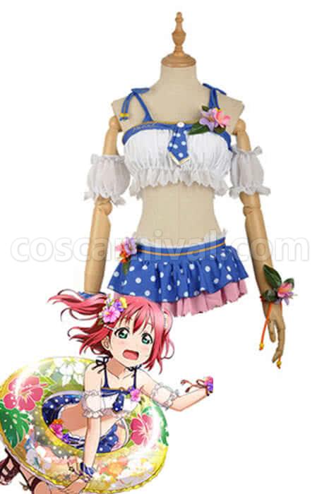 Love Live Sunshine Angel Aqours Unawaken Ruby Kurosawa SwimSuit Cosplay Costume, front view