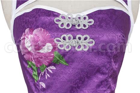 Love Live! Tojo Nozomi Purple Qipao Cosplay Costume, detail 3