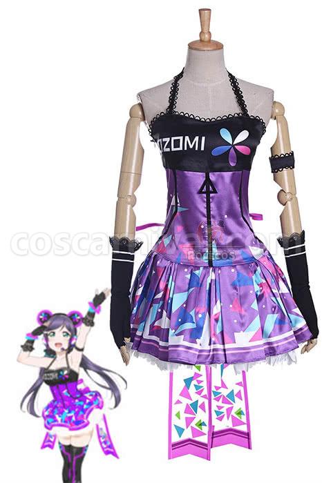 Love Live! Toujou Nozomi Purple Dress Cosplay Costume coscarnival