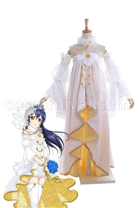 Love Live! Umi Sonoda Wedding Dresses Cosplay Costume coscarnival