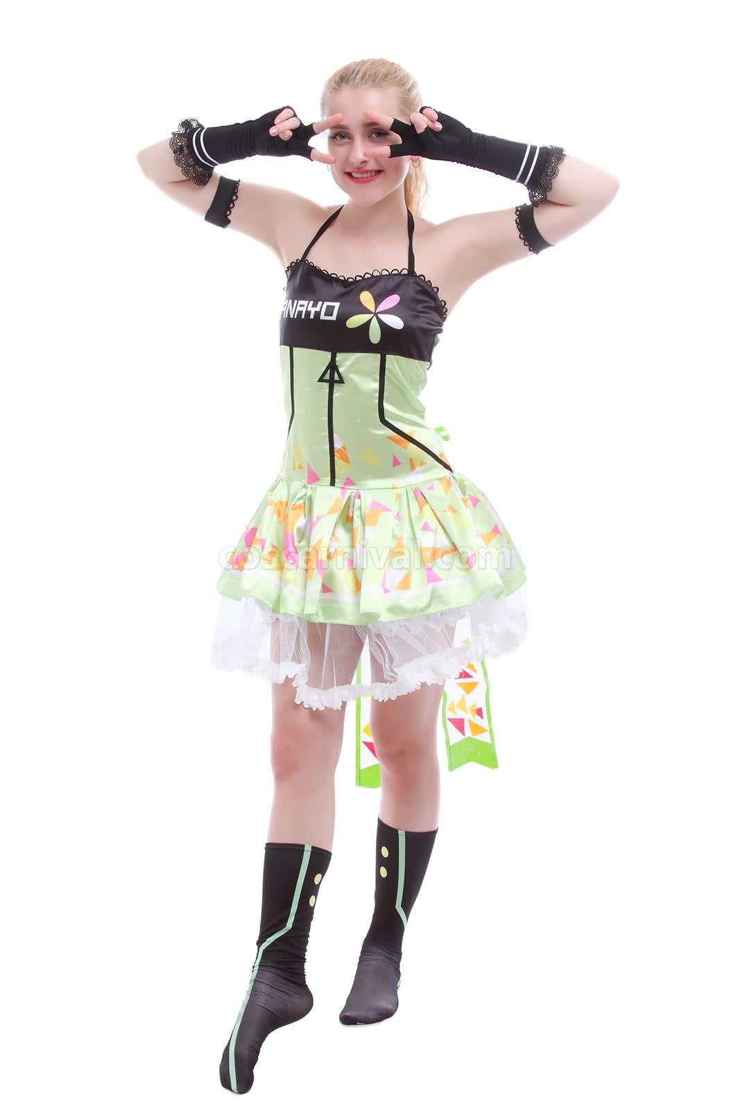 Love Live! Video Awaken Hanayo Koizumi Green Dresses Cosplay Costume coscarnival