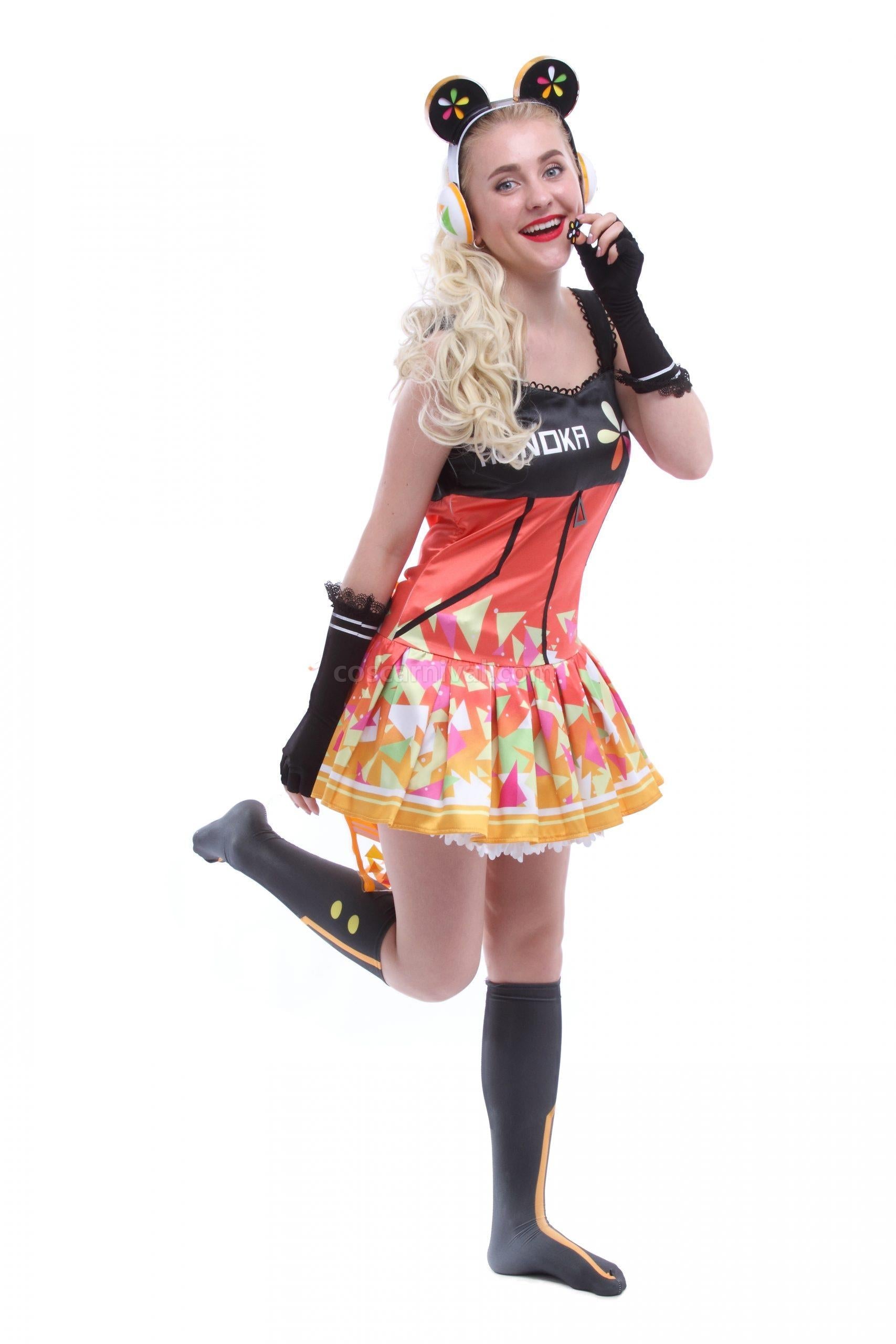 Love Live! Video Awaken Honoka Kosaka Orange Dresses Cosplay Costume coscarnival