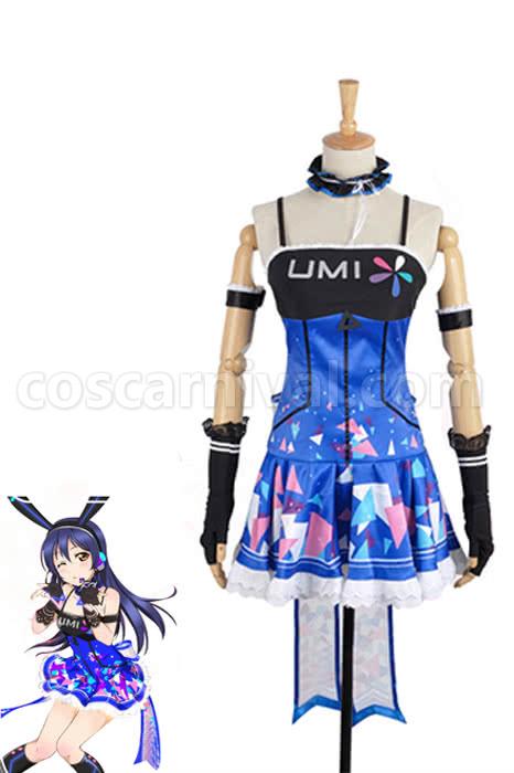 Love Live! Video Awaken Umi Sonoda Blue Dresses Cosplay Costume coscarnival