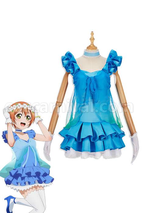 Love Live! Yume No Tobira Rin Hoshizora Blue Coaplay Dress Cosplay Costume coscarnival