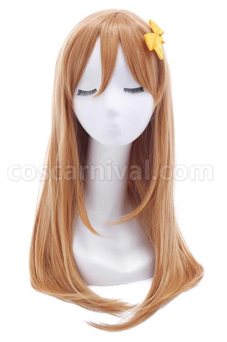 Love Live!Sunshine!! Kunikida Hanamaru Medium Long Blond Cosplay Wig, side view