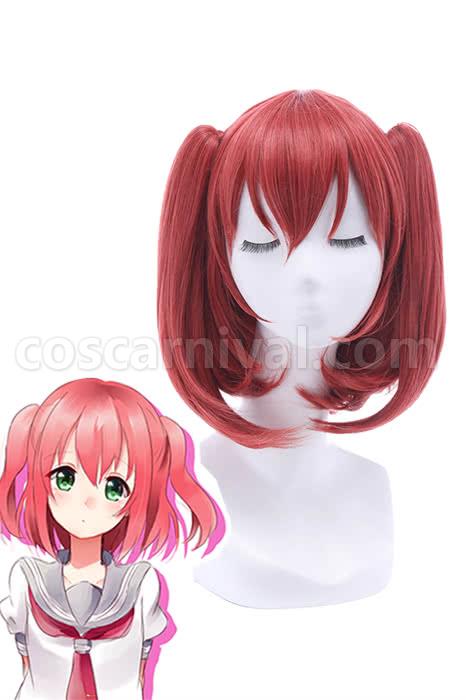 lovelivesunshine kurosawa ruby wigs medium red hair cosplay costume