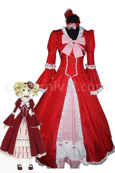 Lovely Princess Red Sweet Grace Black Bulter Elizabeth Custom Cosplay