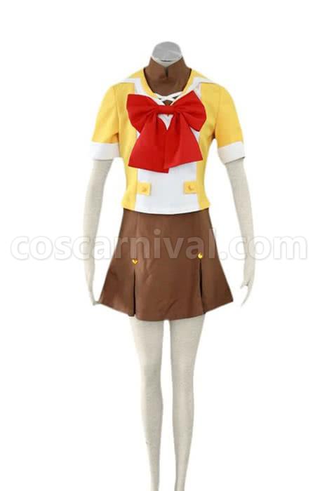Macross Frontier Ranka Lee Girl School Uniform Cosplay Costume coscarnival