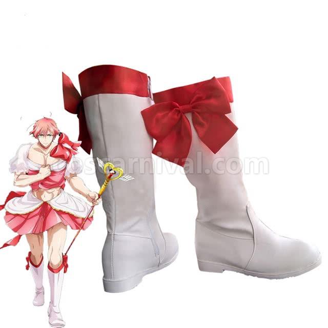 Magical Girl Ore Saki Uno for Women Men White Boots Cosplay Costume coscarnival