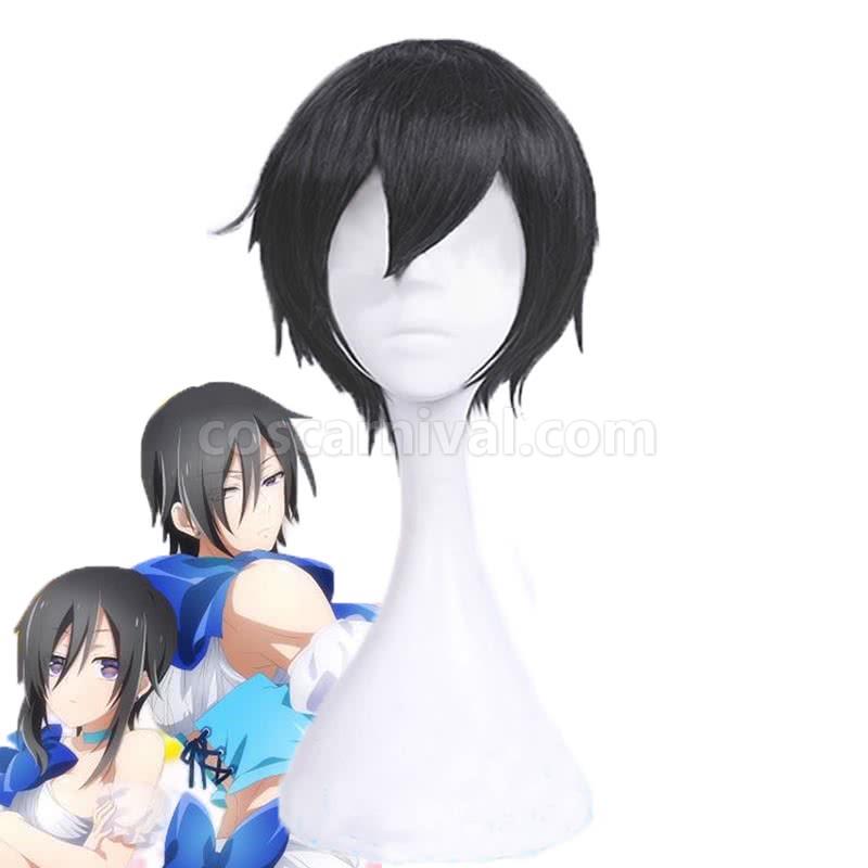 Magical Girl Ore Sakuyo Mikage Black Short Synthetic Cosplay Costume coscarnival