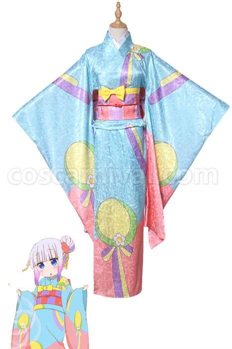 Miss Kobayashi Dragon Maid Kanna Kobayashi Kimono Cosplay Costume coscarnival