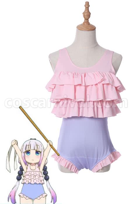 Miss Kobayashi Dragon Maid Kanna Kobayashi Swimming Suit Cosplay Costume coscarnival