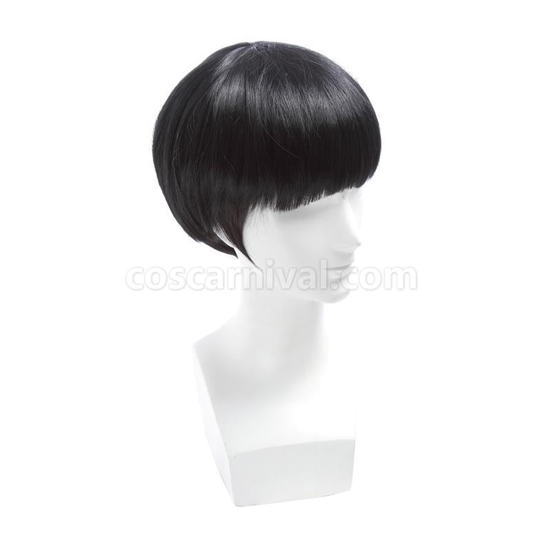 Mob Psycho 100 Mob Black Wave Head Short Cosplay Wig, detail 1