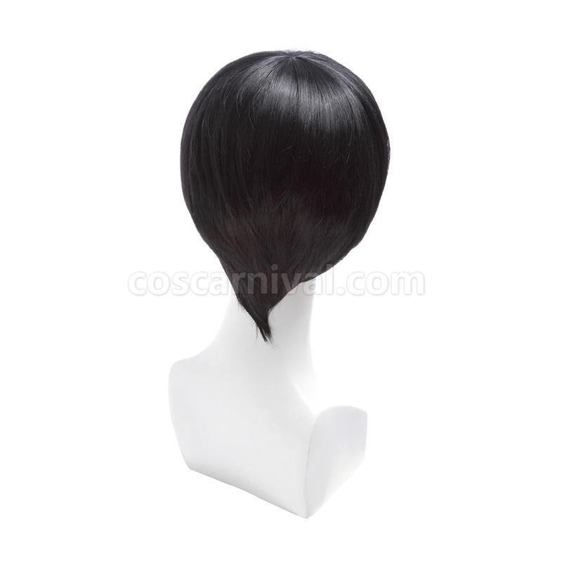 Mob Psycho 100 Mob Black Wave Head Short Cosplay Wig, detail 2