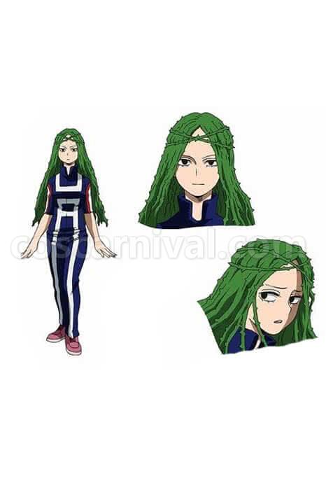 my hero academia ibara shiozaki dark green wigs custom cosplays