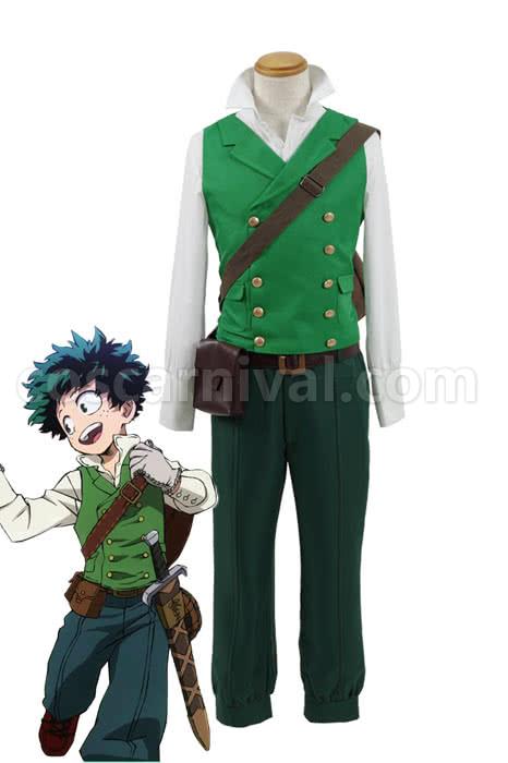 My Hero Academia Izuku Midoriya Green Cosplay Costume coscarnival