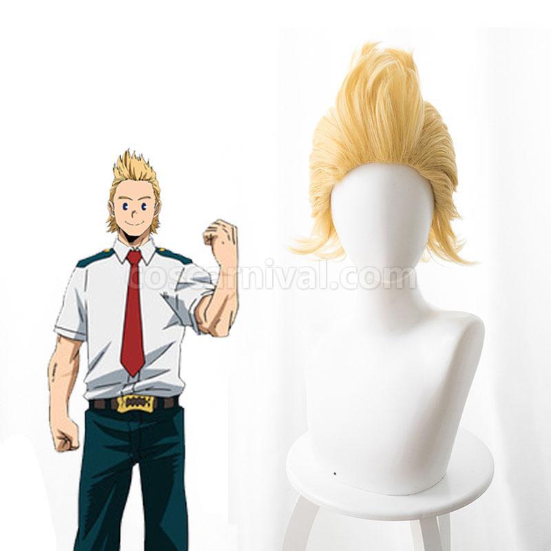 my hero academia million blonde short wigs cosplay costumes