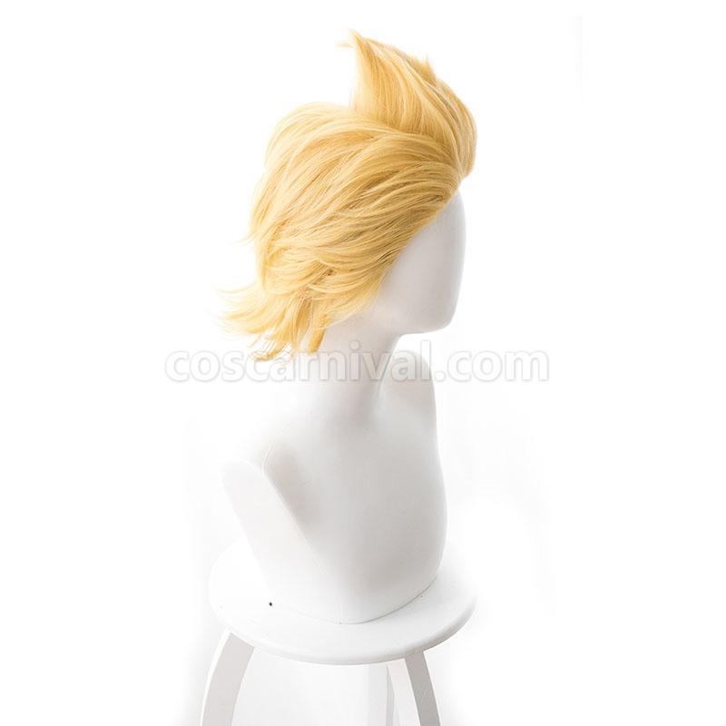 my hero academia million blonde short wigs cosplay costumes